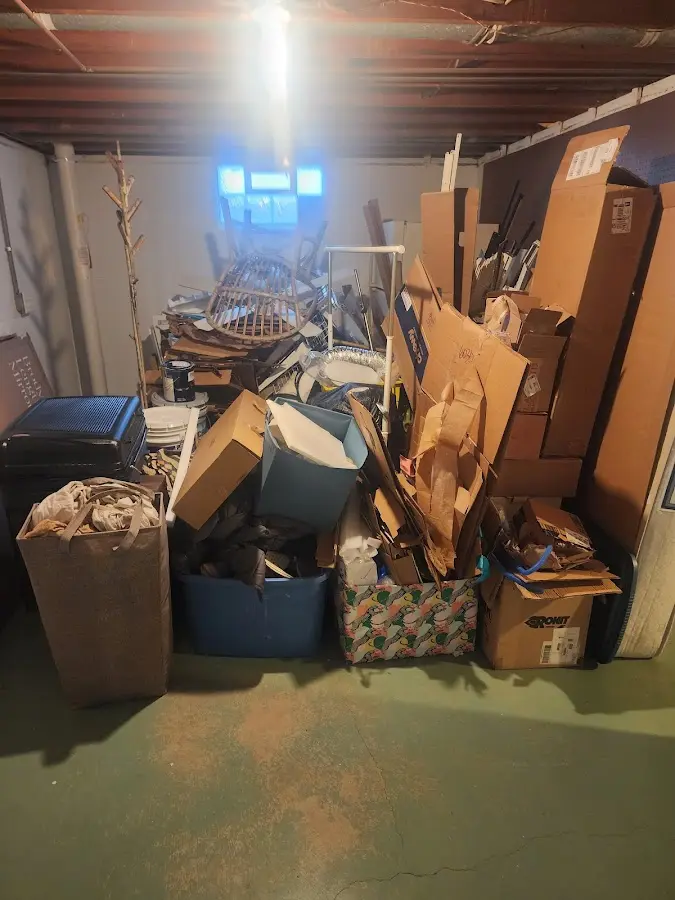 Roll-off dumpster container at job site for 20 Yard Dumpster Rental in Scottsboro